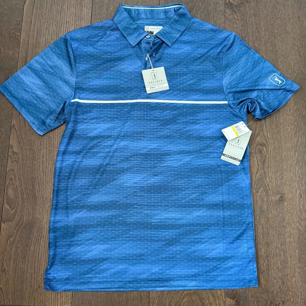 MENS PGA TOUR PRO SERIES POLO SIZE MEDIUM - Picture 1 of 6